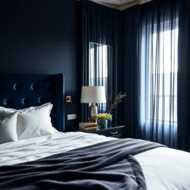 Navy blue bedroom ideas 1