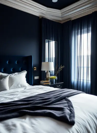 Navy blue bedroom ideas 1