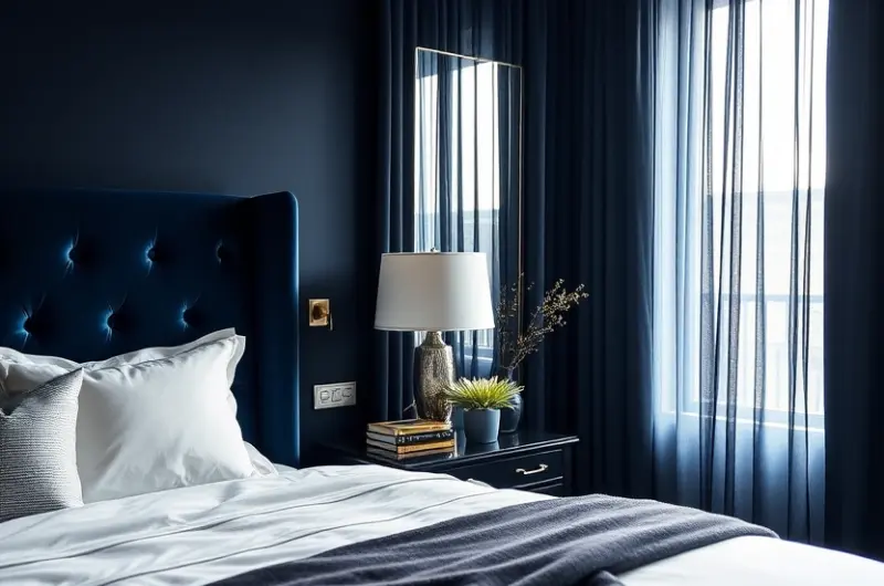 Navy blue bedroom ideas 1