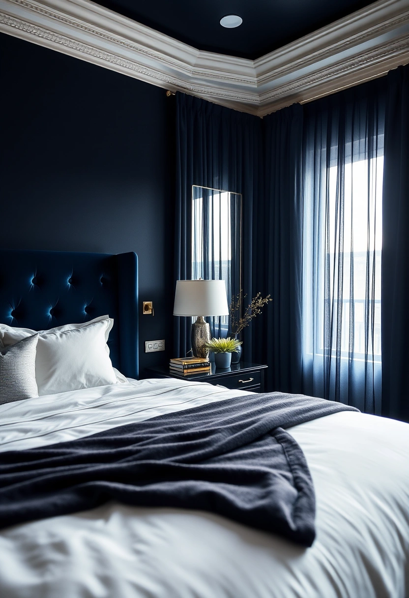Navy blue bedroom ideas 1