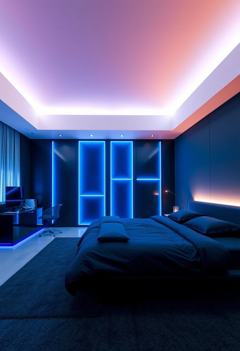 Navy blue bedroom ideas 16