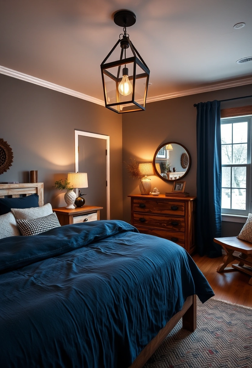 Navy blue bedroom ideas 17
