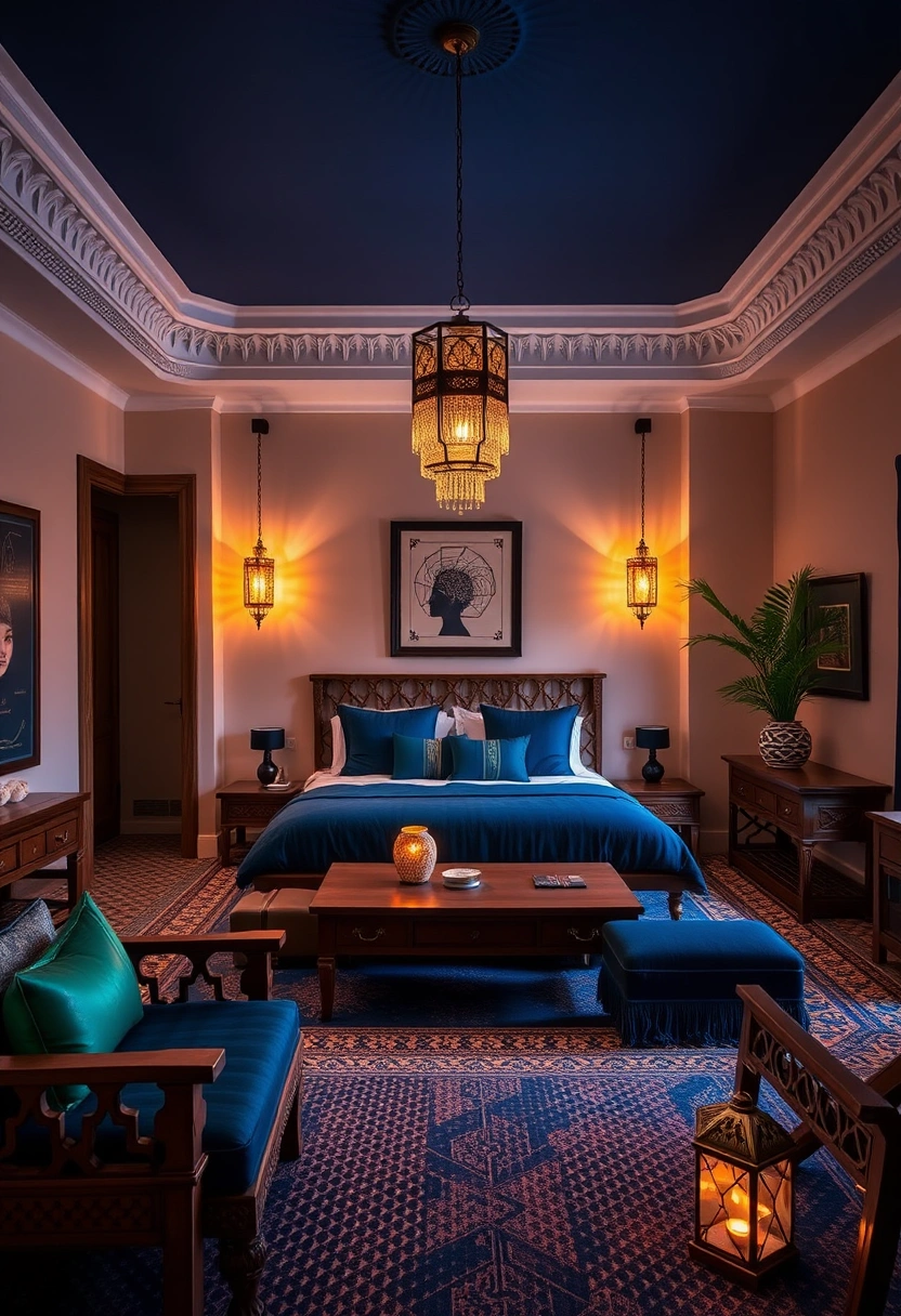 Navy blue bedroom ideas 18