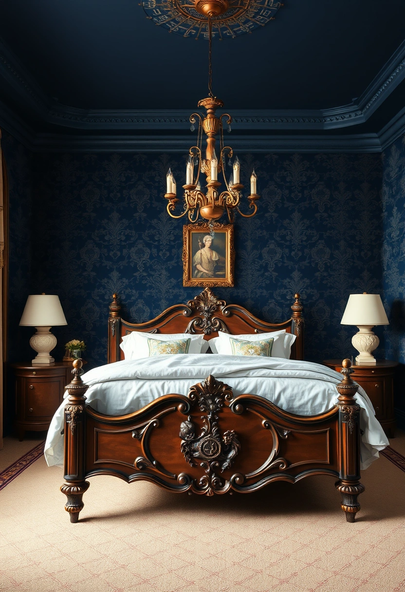 Navy blue bedroom ideas 19