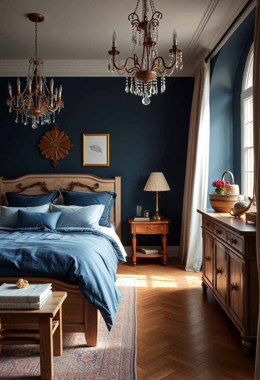 Navy blue bedroom ideas 9