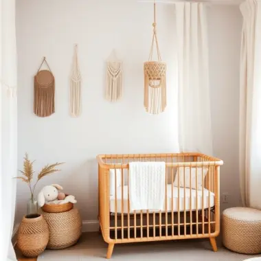 Neutral boho nursery ideas 1