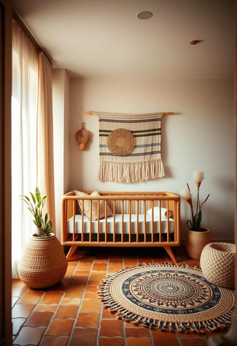 Neutral boho nursery ideas 12