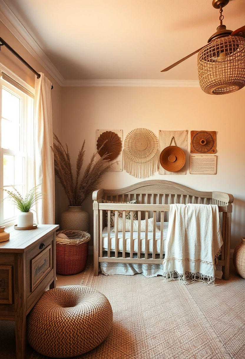 Neutral boho nursery ideas 15