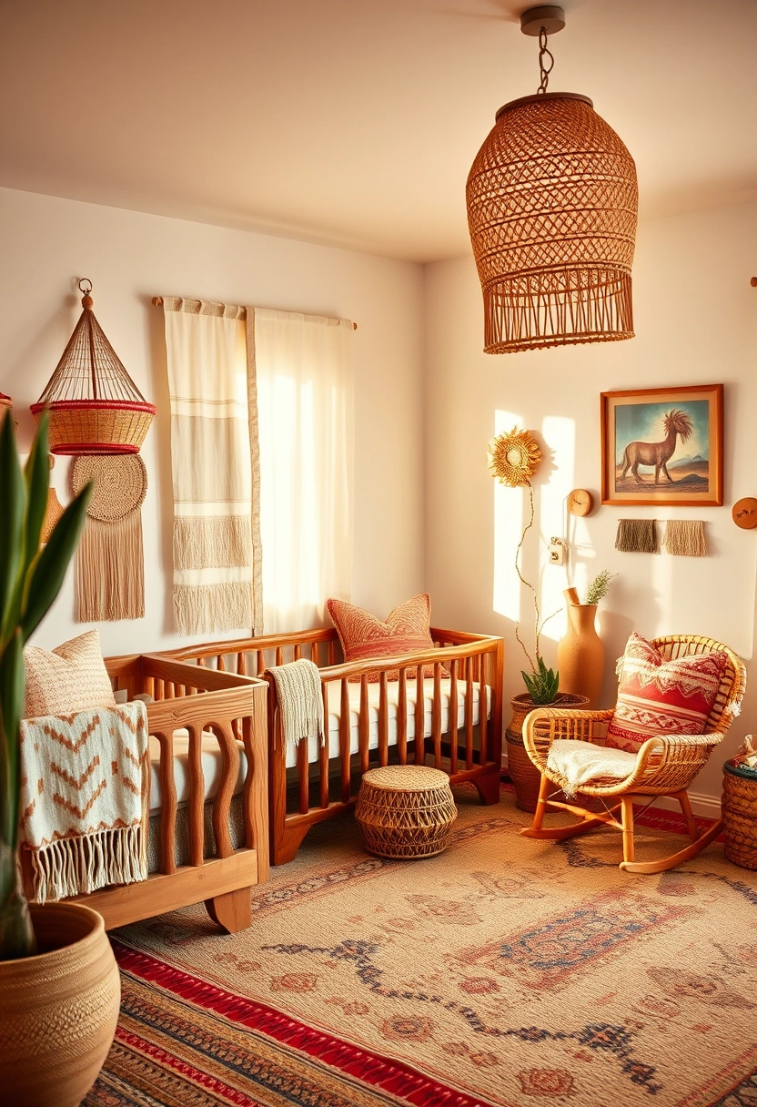 Neutral boho nursery ideas 17