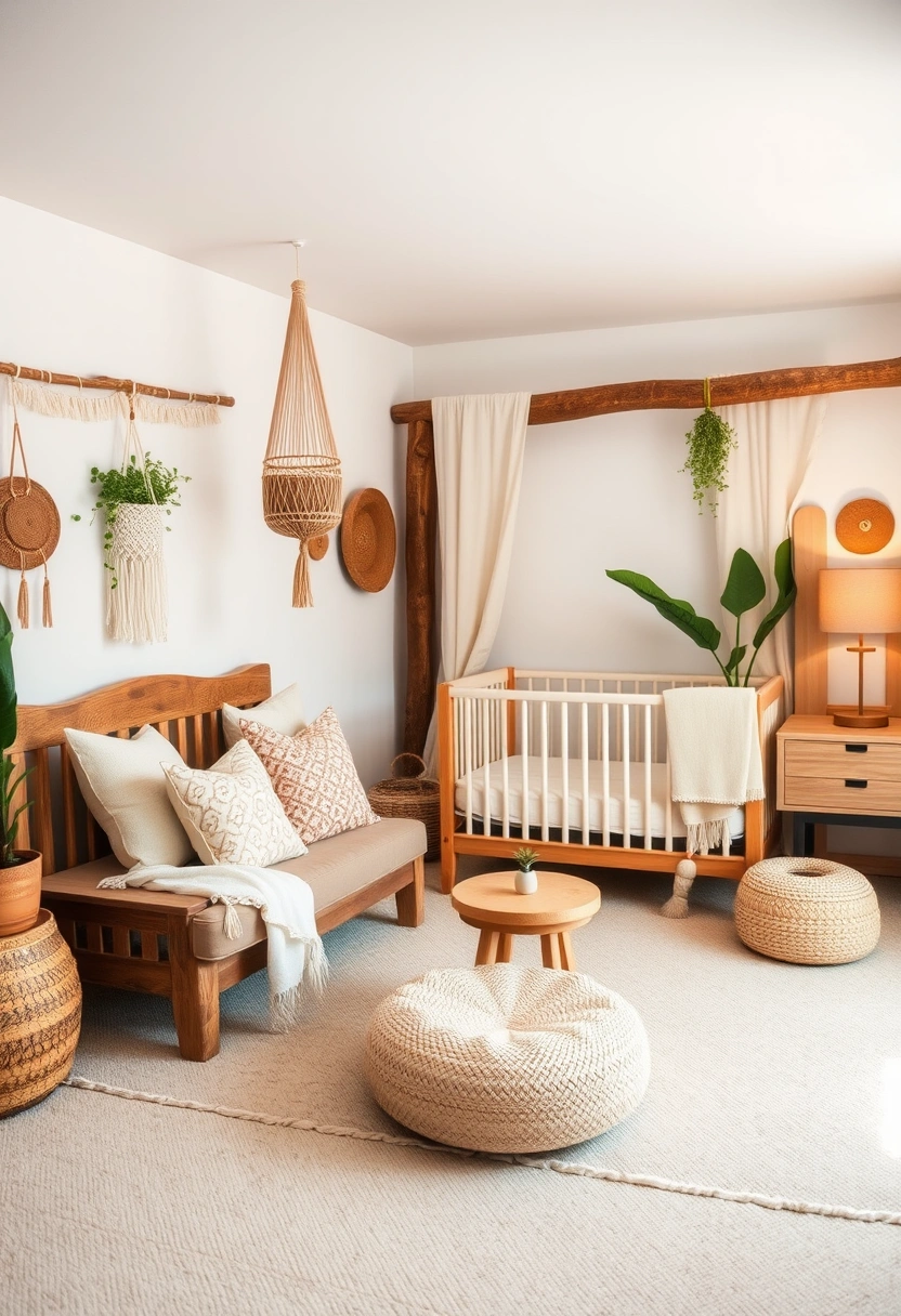 Neutral boho nursery ideas 6