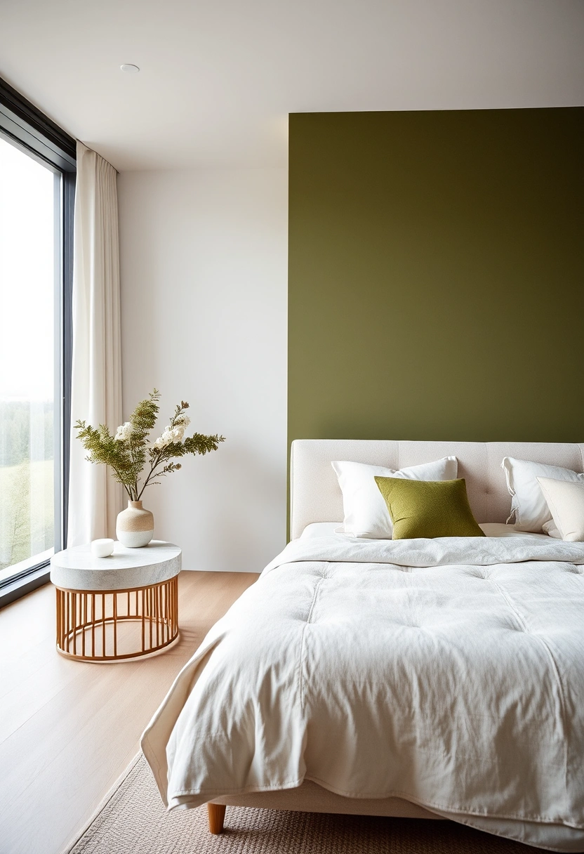 Olive green bedroom ideas 13