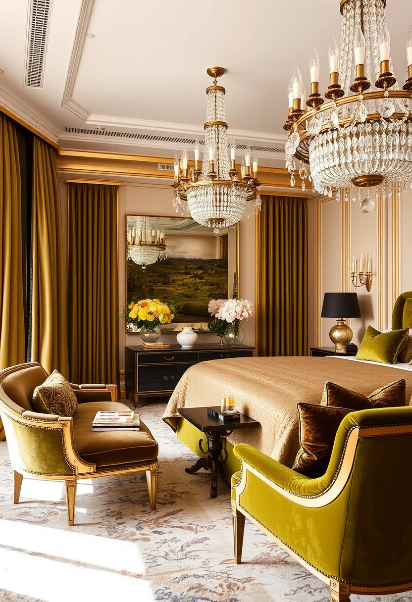 Olive green bedroom ideas 14