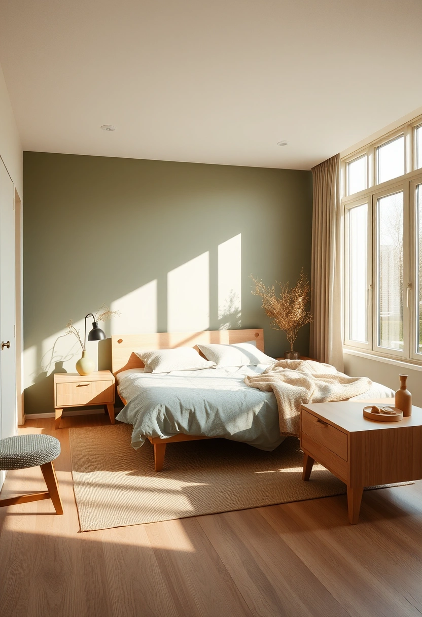 Olive green bedroom ideas 4