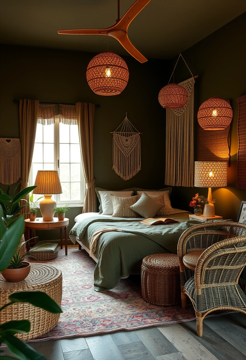 Olive green bedroom ideas 5