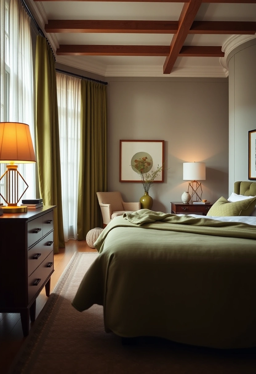 Olive green bedroom ideas 6