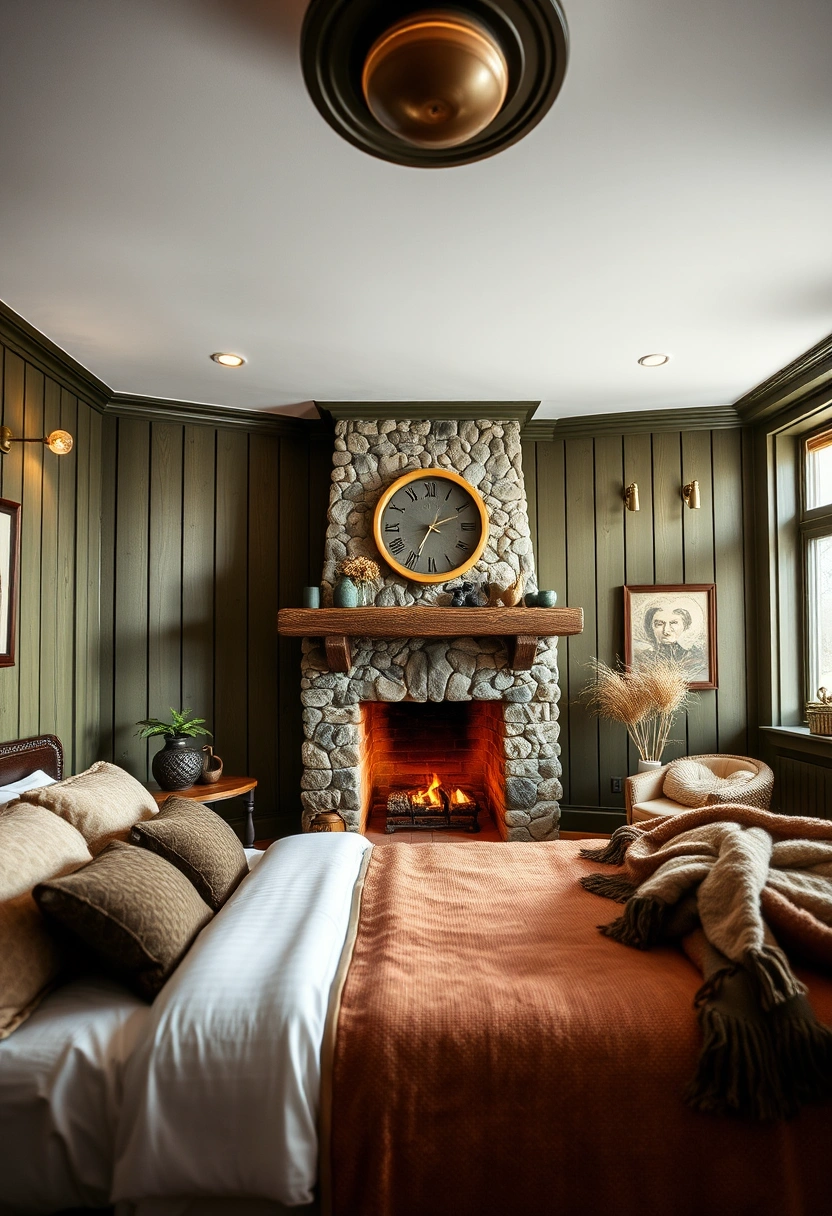 Olive green bedroom ideas 9