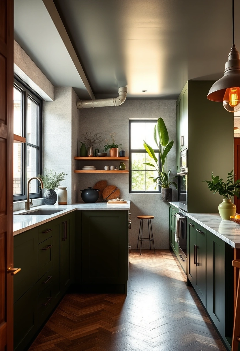 Olive green kitchen ideas 1