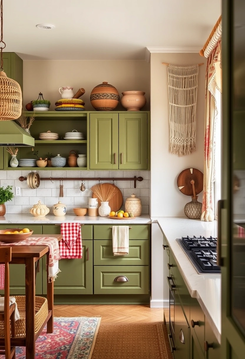 Olive green kitchen ideas 14