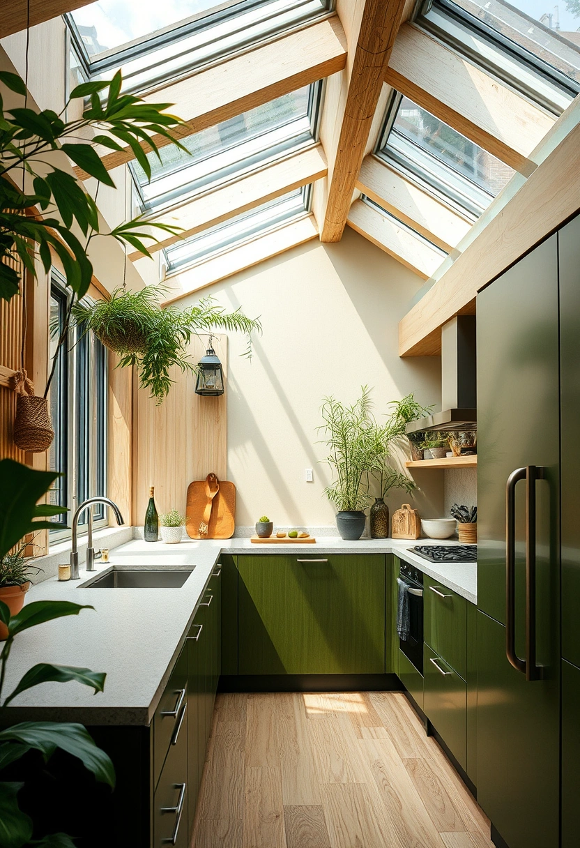 Olive green kitchen ideas 15