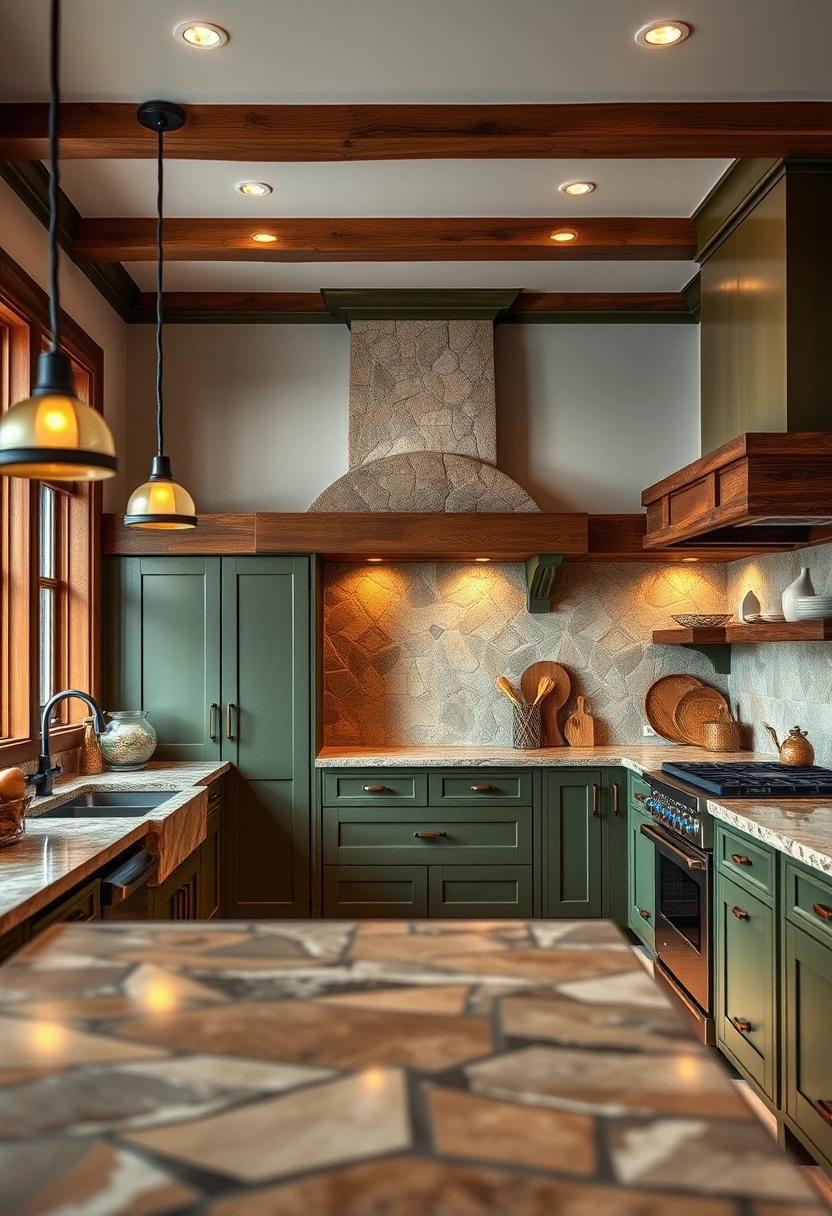 Olive green kitchen ideas 17