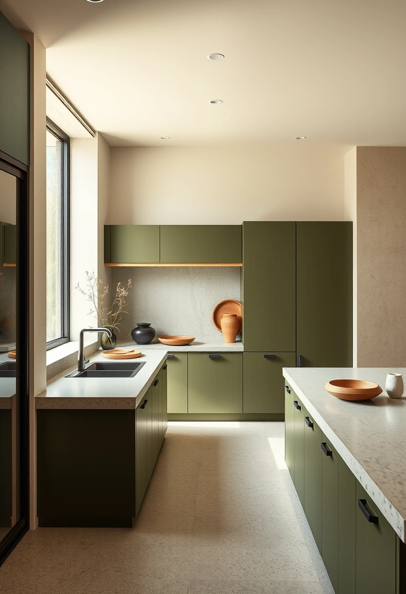 Olive green kitchen ideas 18