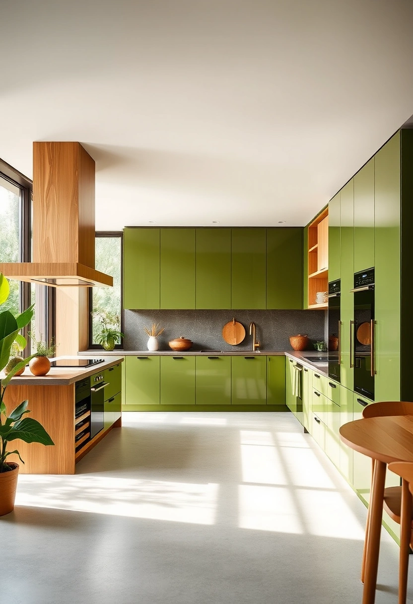 Olive green kitchen ideas 20