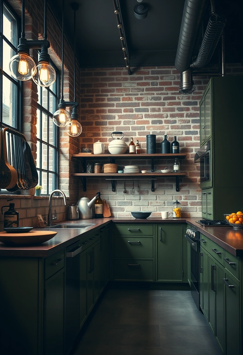 Olive green kitchen ideas 5