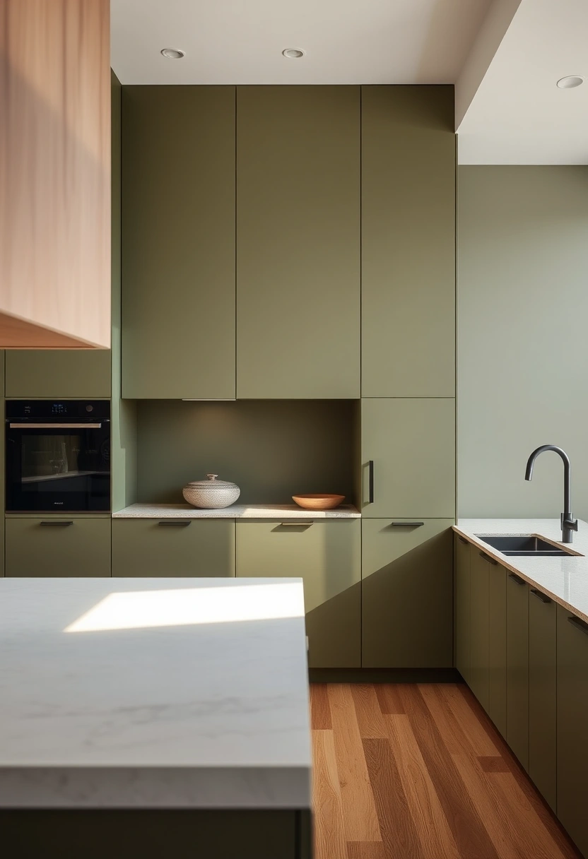 Olive green kitchen ideas 9