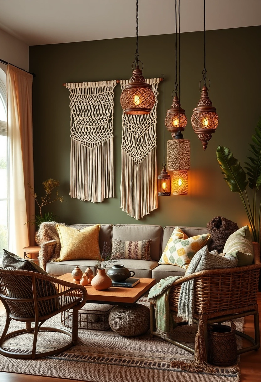 Olive green living room ideas 6