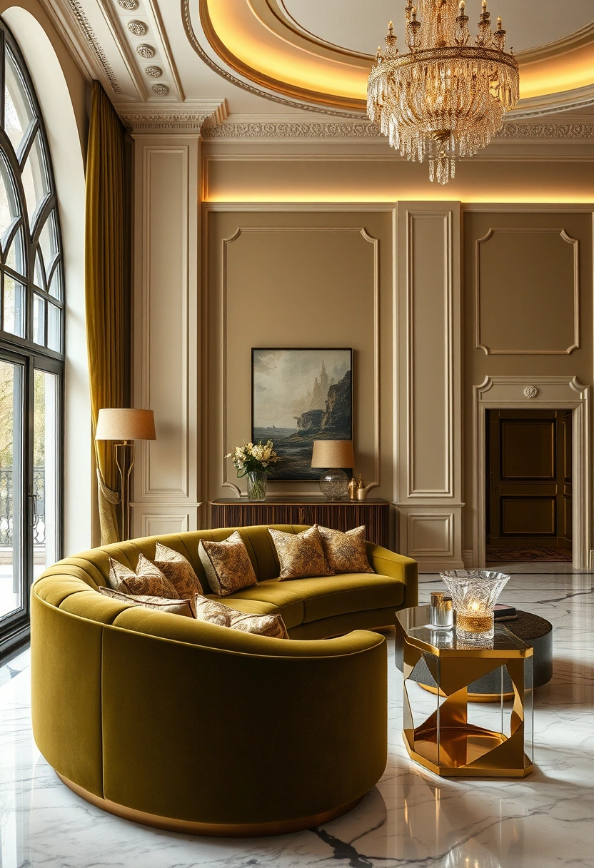 Olive green living room ideas 9