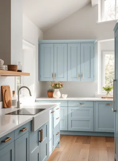 Pale blue kitchen ideas 1