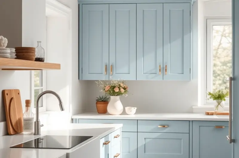 Pale blue kitchen ideas 1