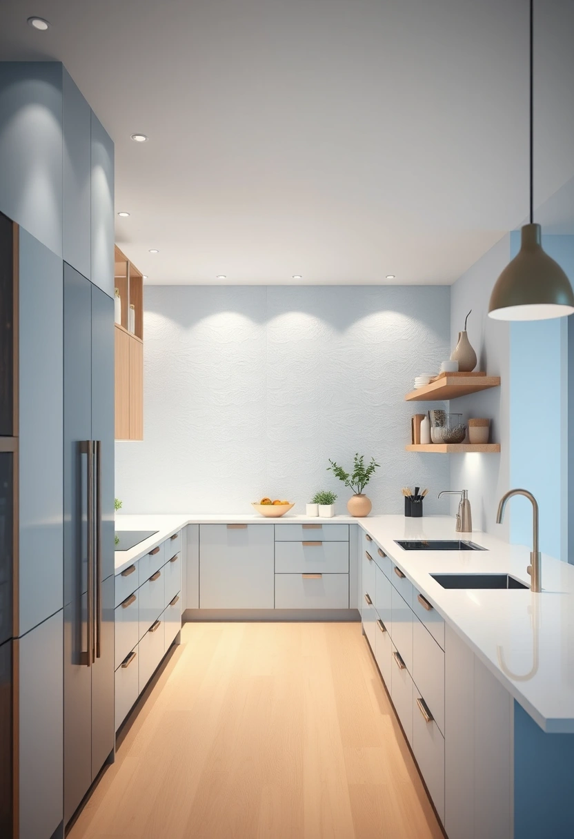 Pale blue kitchen ideas 10