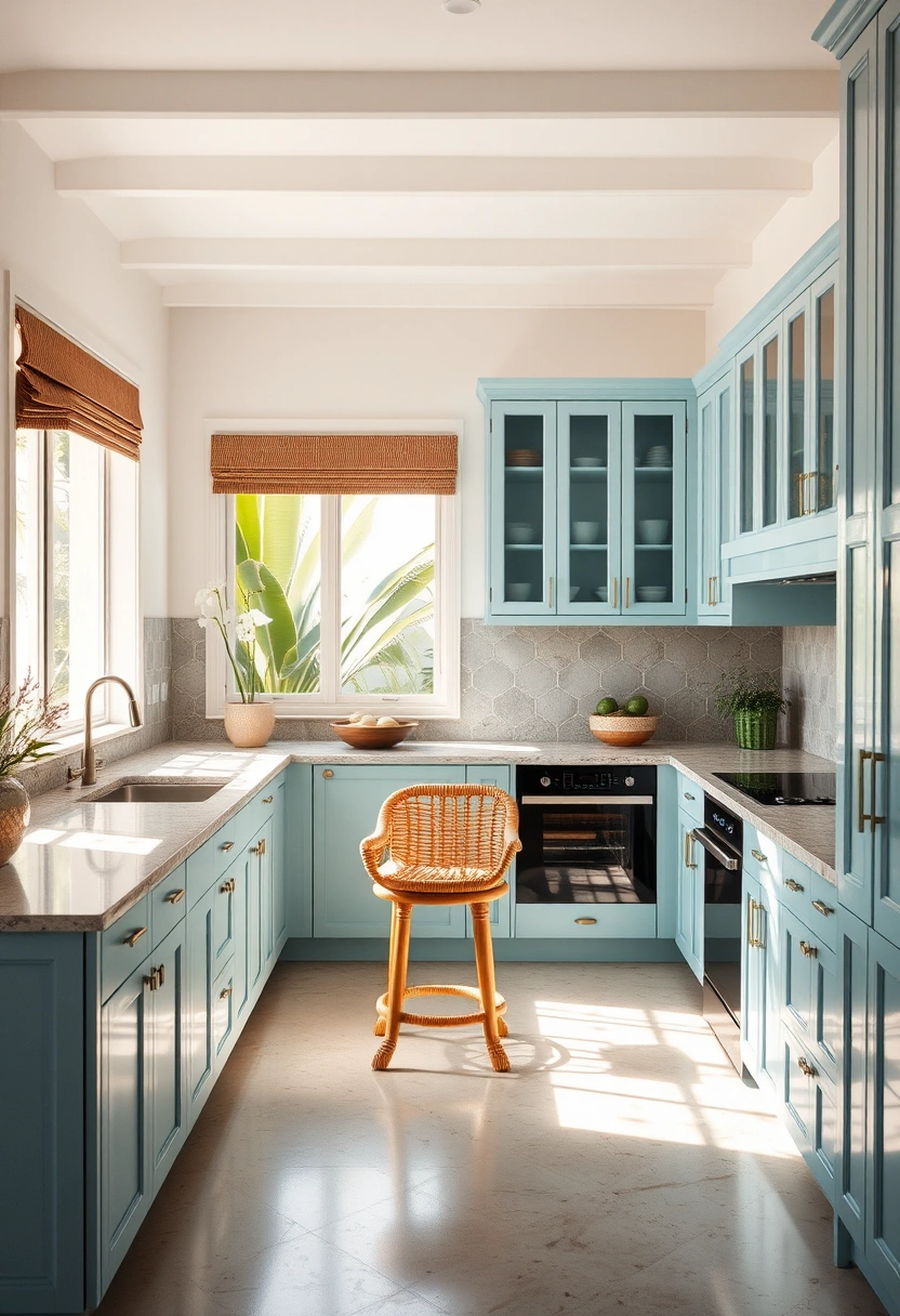 Pale blue kitchen ideas 11