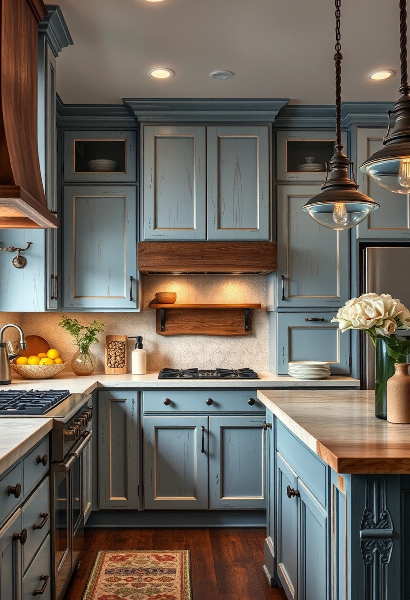 Pale blue kitchen ideas 14