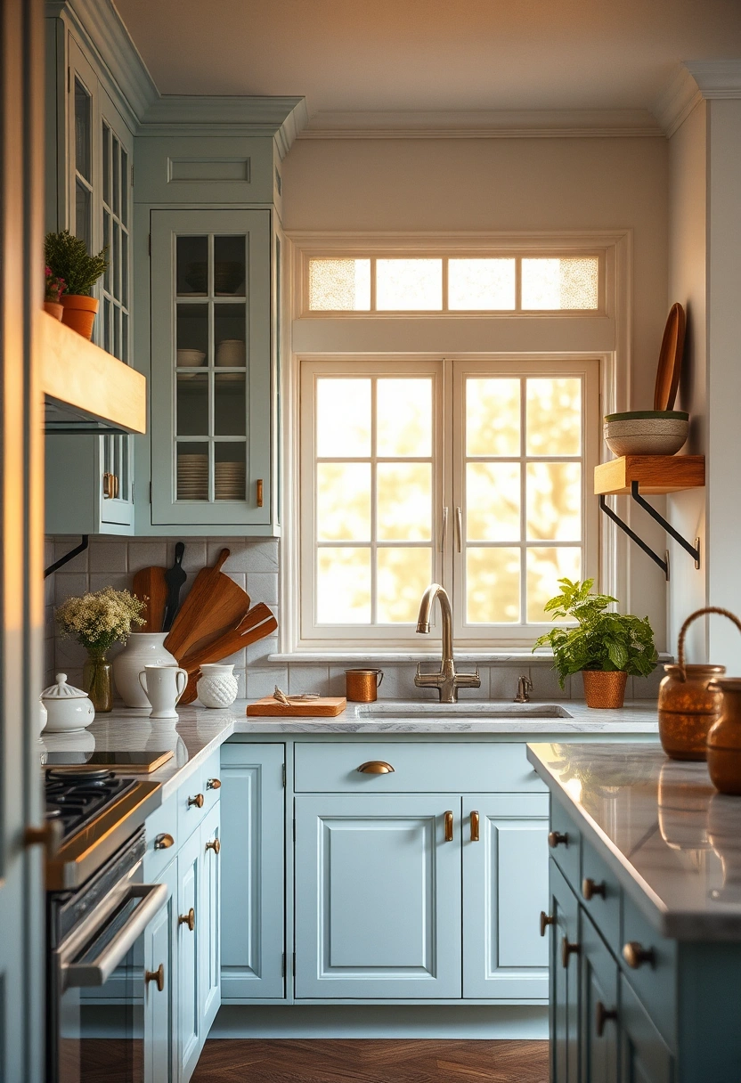 Pale blue kitchen ideas 7