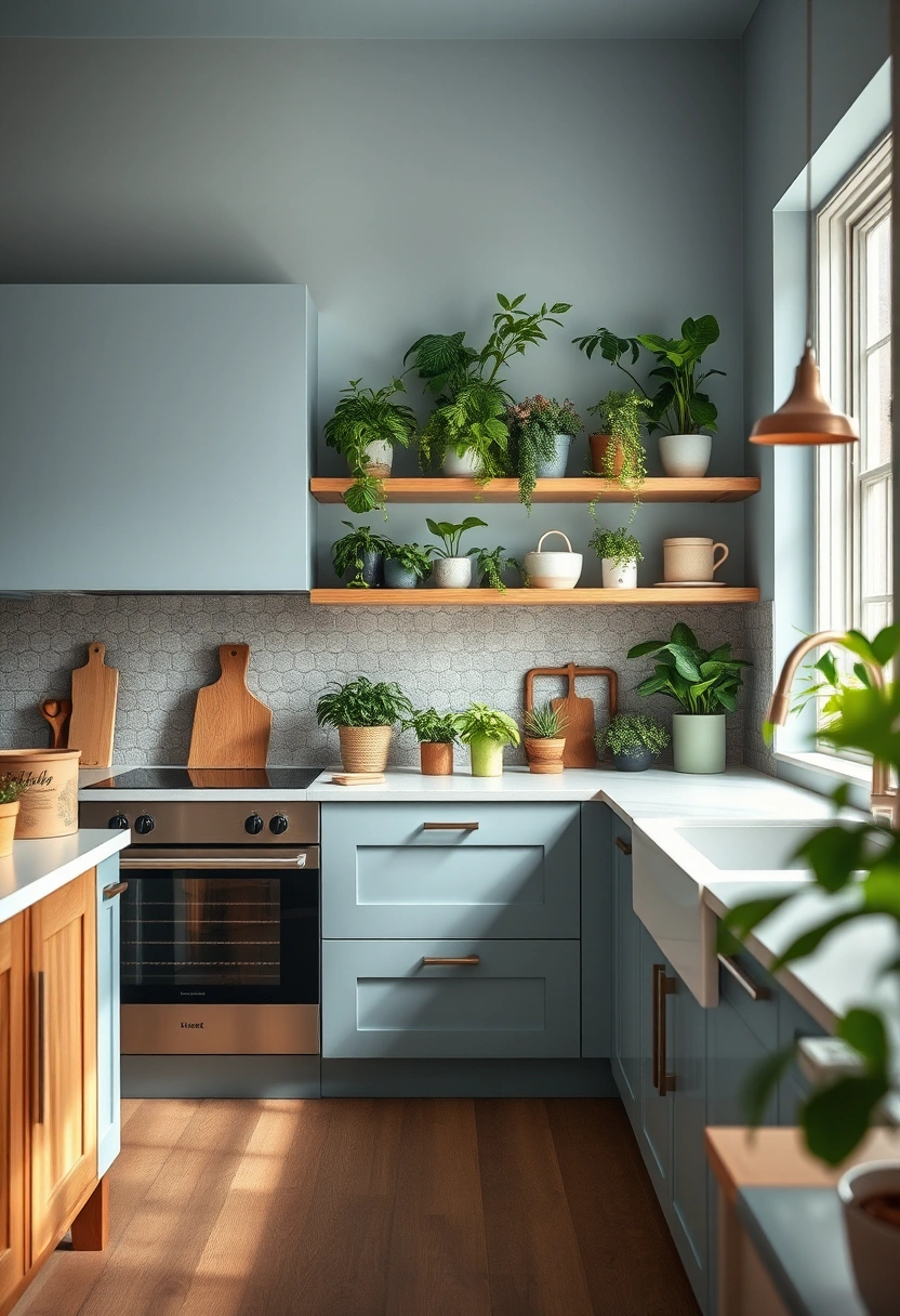 Pale blue kitchen ideas 9