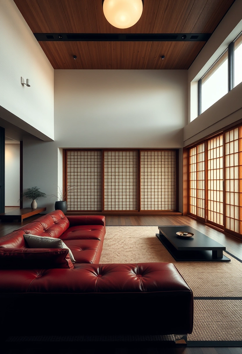 Red couch living room ideas 13