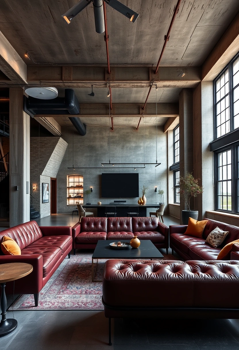 Red couch living room ideas 14
