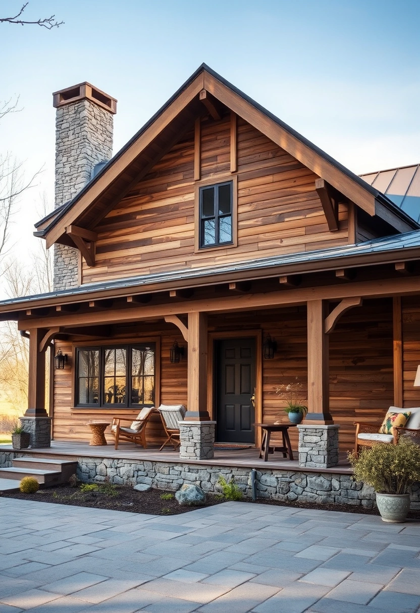Rustic farmhouse exterior ideas 11