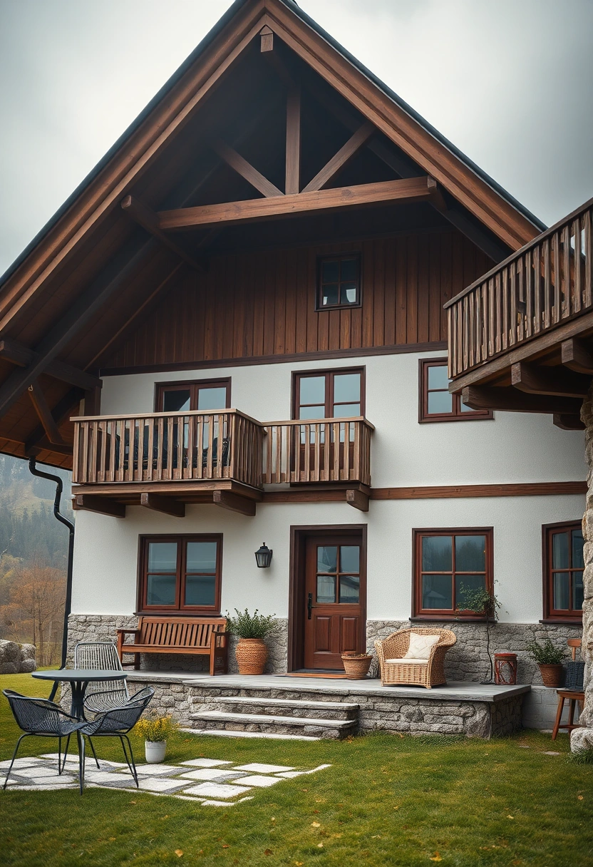 Rustic farmhouse exterior ideas 16