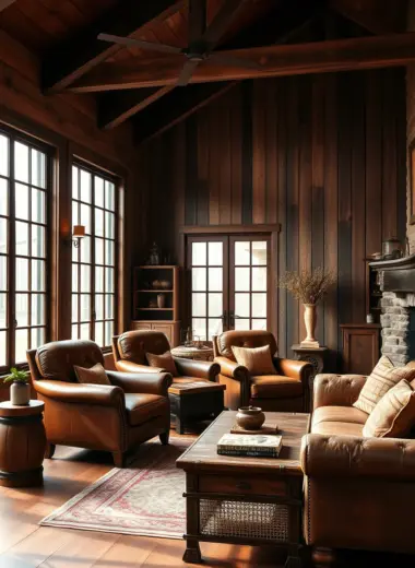 Rustic farmhouse living room ideas 1