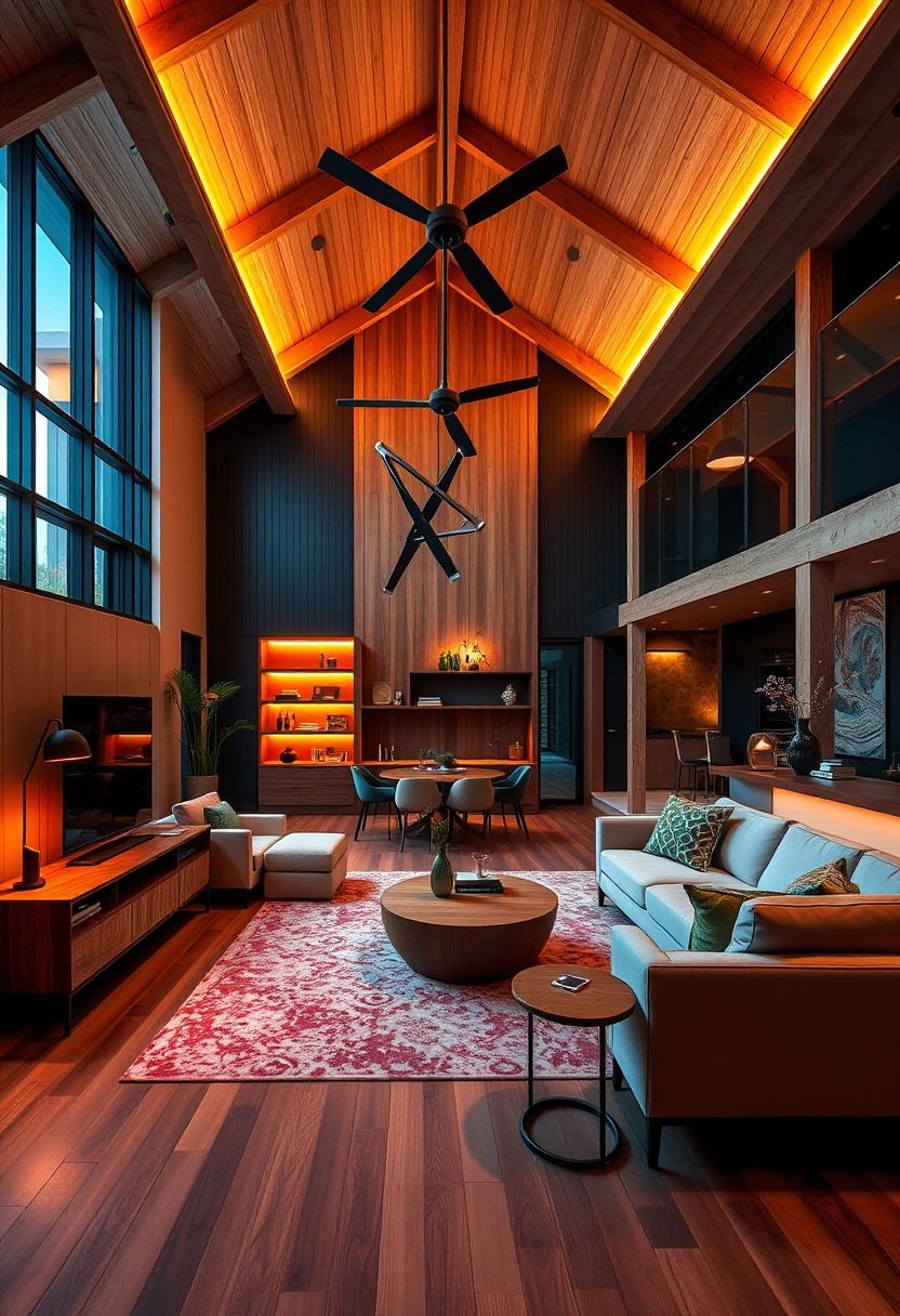 Rustic farmhouse living room ideas 14
