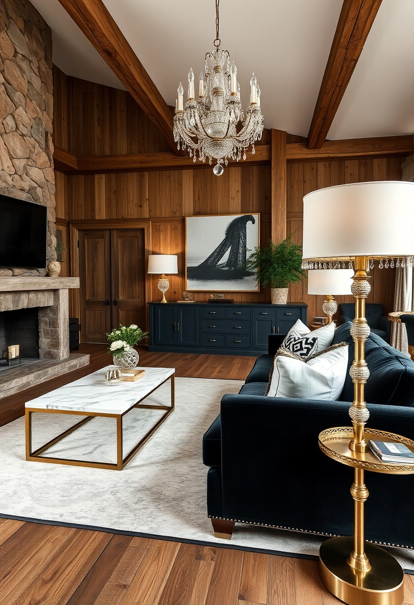 Rustic farmhouse living room ideas 19