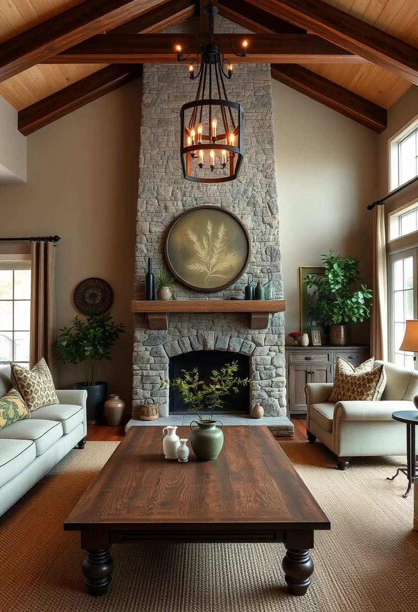 Rustic farmhouse living room ideas 2