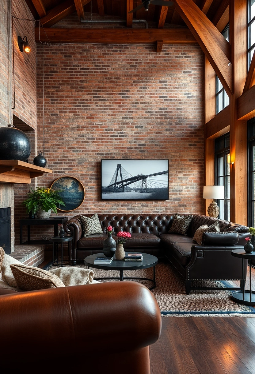 Rustic farmhouse living room ideas 4