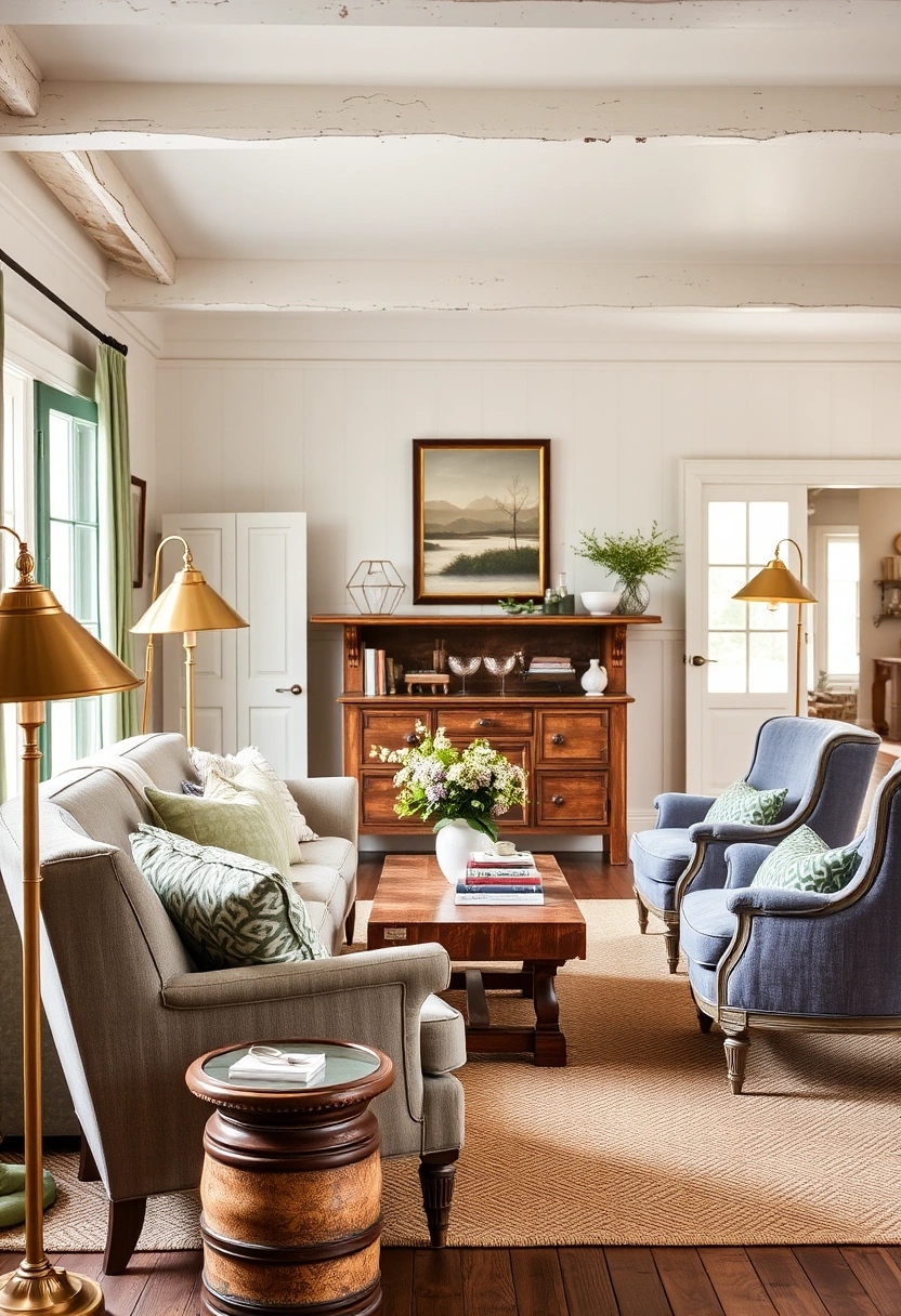 Rustic farmhouse living room ideas 6