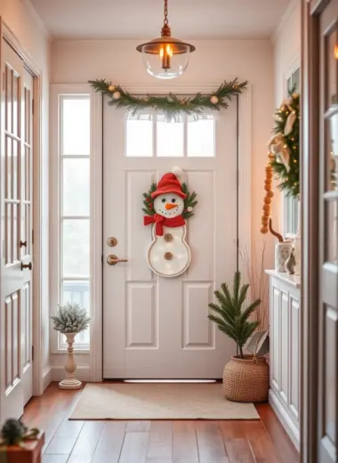Snowman door decoration ideas 1