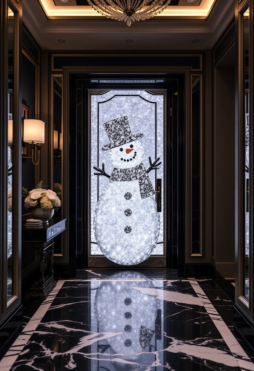 Snowman door decoration ideas 12