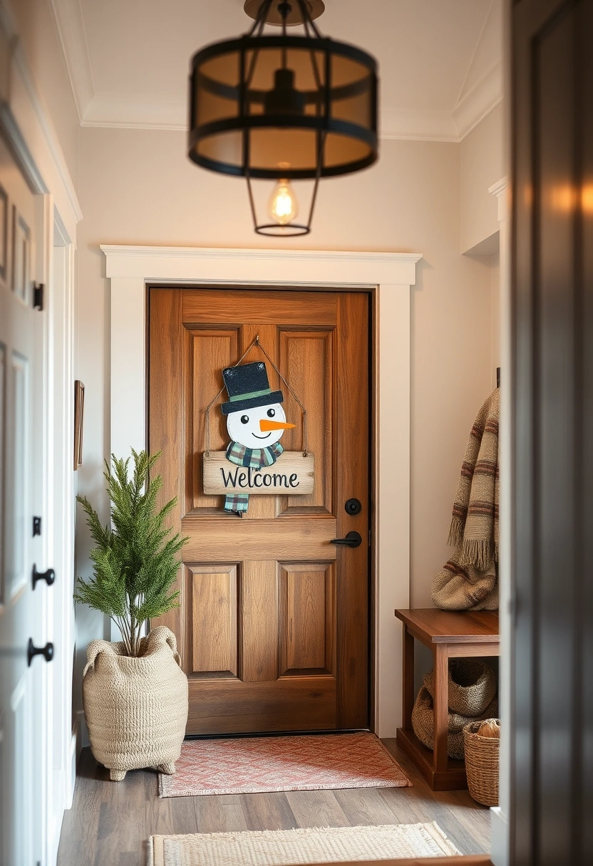 Snowman door decoration ideas 3